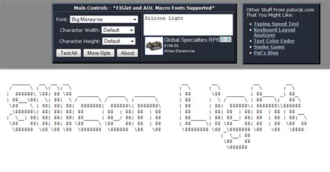 patorjack|Text to ASCII Art Generator (TAAG) .